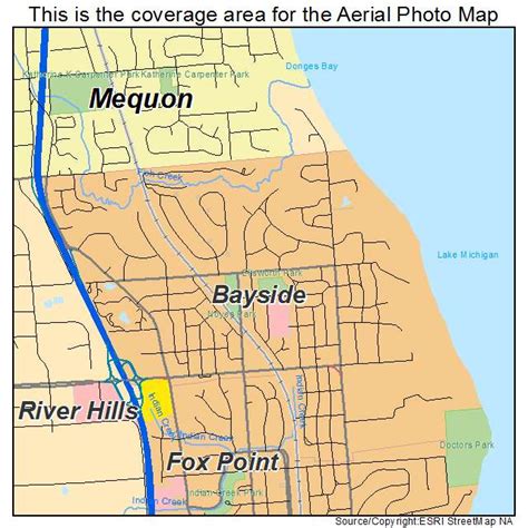 Aerial Photography Map of Bayside, WI Wisconsin