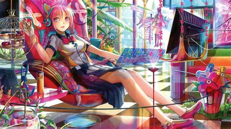 nekomimi, Technology, Anime Girls, Pink Hair, Original Characters, Fuji Choko Wallpapers HD ...