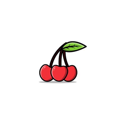 Premium Vector | Cherry icon logo on white background