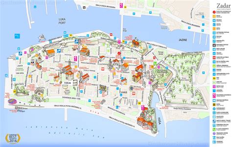 Zadar tourist map - Ontheworldmap.com