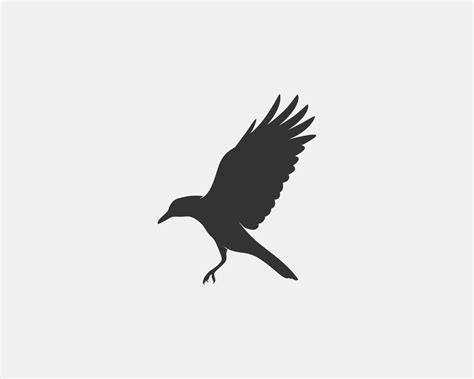 crow vector silhouette 11400739 Vector Art at Vecteezy