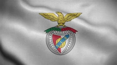 SL Benfica Portugal White Logo Flag Loop... | Stock Video | Pond5