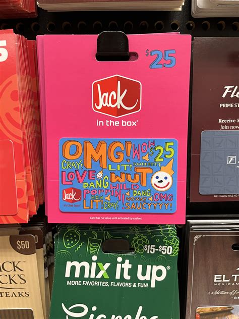 Jack in the Box Gift Card : r/FellowKids