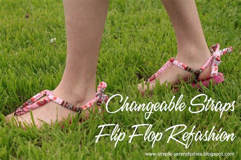 simple Serendipities: Refashion friday: Changeable straps flip flop tutorial