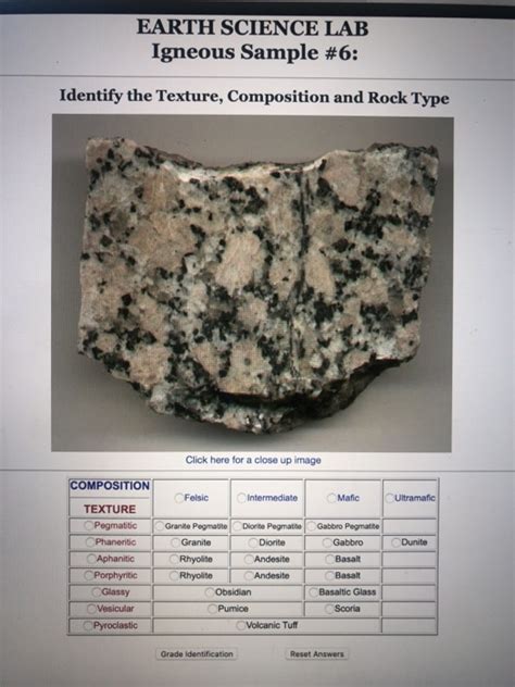 Solved Question 9 Identify igneous rock #6 Granite Basalt | Chegg.com