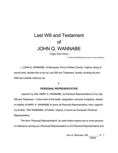 35 Free (Blank) Last Will and Testament Forms (Word - PDF)