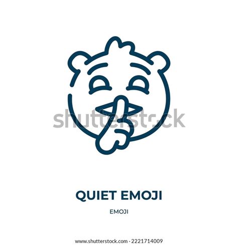 Quiet Emoji Icon Linear Vector Illustration Stock Vector (Royalty Free ...