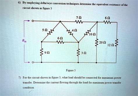 SOLVED: By employing delta/wye conversion techniques, determine the equivalent resistance of the ...