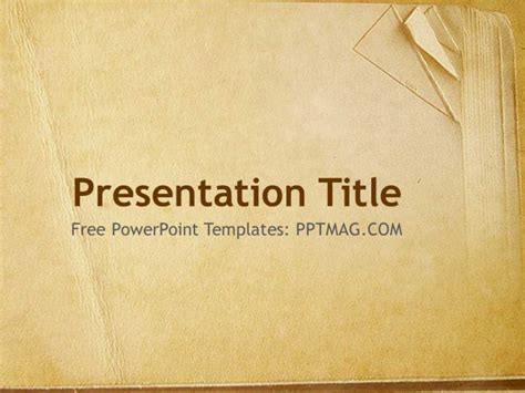 Free Old Book Paper PowerPoint Template - PPTMAG