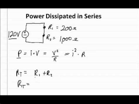 Solving for the Power Dissipated in a Circuit - YouTube