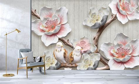 3D Flowers Bloom 1607 Wall Murals | AJ Wallpaper