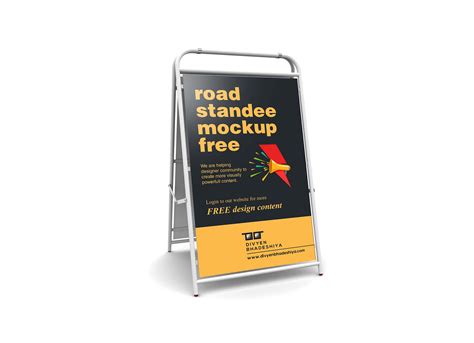 Free Road Standee Mockup (PSD)