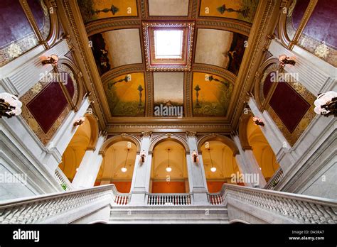 The interior of the Ohio Statehouse, the Ohio State Capitol Building in Columbus, Ohio, USA ...