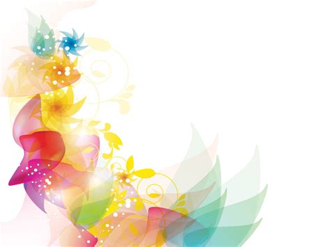 Colorful Floral powerpoint template is a great abstract background design with colored fl ...