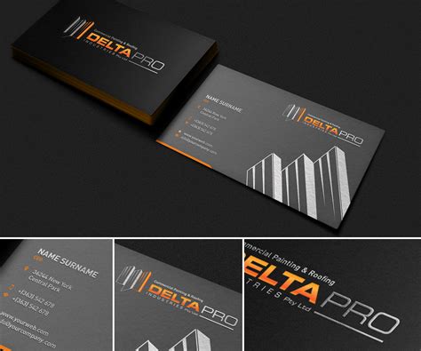 Elegant, Serious, Construction Business Card Design for Delta Pro Industries Pty Ltd by ...