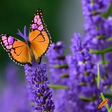 Butterflies on lavender flowers on Craiyon