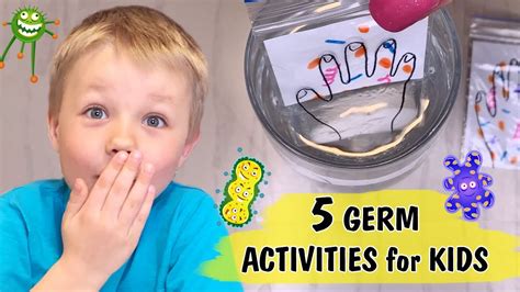 COVID-19 Germs Experiment for kids | 5 Germ Activities for children - YouTube