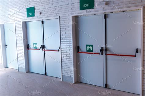 Emergency exit door ~ Architecture Photos ~ Creative Market