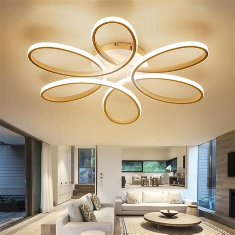 Aliexpress.com : Buy Modern Ceiling Light Simple Floral Shape LED Semi Flush Mount Ceiling Light ...