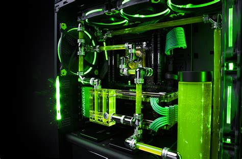 The glowing green liquid in this Razer–Maingear gaming PC probably won ...