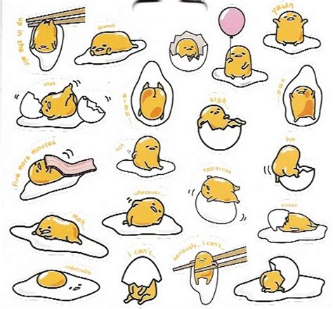 Gudetama the Lazy Egg Stickers Sticker Book Crafting | Etsy