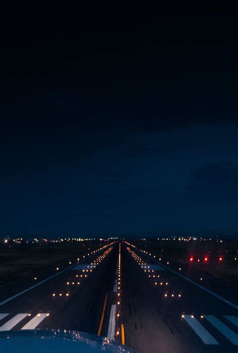 Airport Runway Night Wallpaper