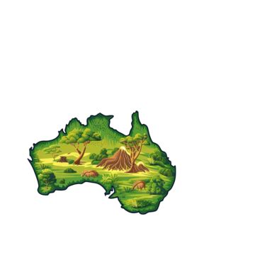 Australia Continent Landscape Seamless Pattern, Australia, Continent, Landscape PNG Transparent ...