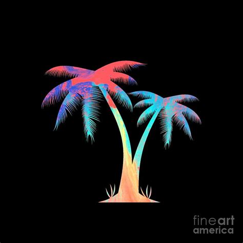 Tropical Palm Trees Digital Art by Rachel Hannah - Fine Art America