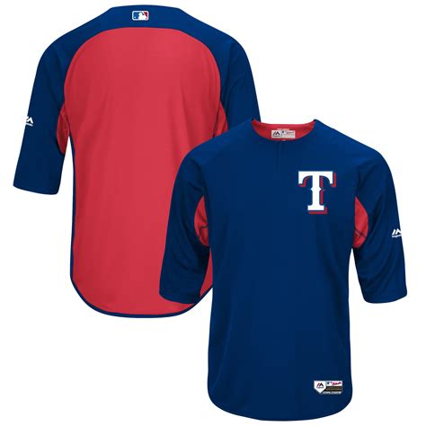 Majestic Texas Rangers Royal/Red Authentic Collection On-Field 3/4 ...