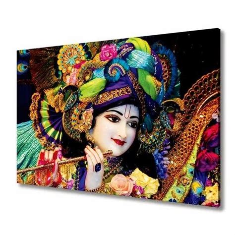 Iskcon Mayapur Lord Krishna Canvas Painting at Rs 6200 | Radha Krishna ...