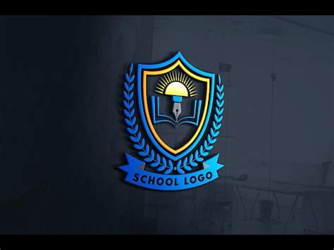 How to educational logo design in adobe illustrator||school logo design||monogram of a school ...