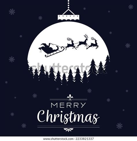 Santa Flying Through Night Sky Under Stock Vector (Royalty Free) 2233821337 | Shutterstock