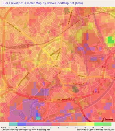 Elevation of Lier,Belgium Elevation Map, Topography, Contour