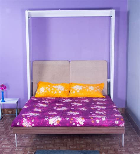 Buy Verical Double Wall-Bed (Queen-Size) by SpaceOne Online - Kids Double Beds - Kids Double ...