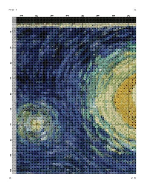 Cross Stitch Van Gogh Starry Night Counted Cross Stitch | Etsy