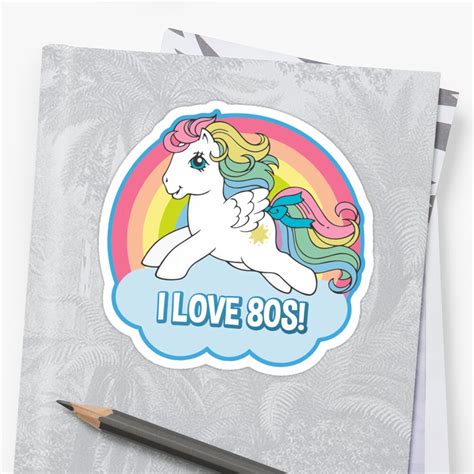 "MY LITTLE PONY - 80s" Sticker by hellolen | Redbubble