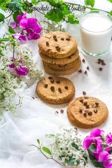 Eggless chocolate chip cookies | Eggless Cookies Recipe