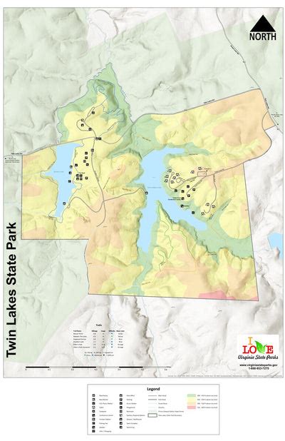 Twin Lakes State Park Map by Virginia State Parks | Avenza Maps