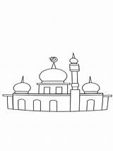 Very Simple Mosque coloring Page  Download Print Or Color Online For Free sketch template