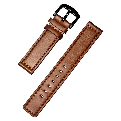 BREAK Brown Genuine Leather Watch Strap For Men Women 20mm Genuine Leather Watch Band-in ...