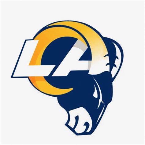 LA Rams Logo on White Background