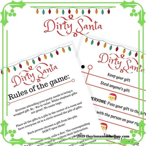 Dirty Santa Game: Download This Free Christmas Game Printable