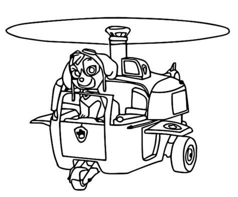 Coloring page Paw Patrol - Skye : Helicopter 6