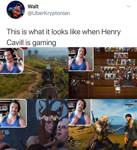 [MEME] Henry Cavill Playing The Witcher | Gamer Henry Cavill | Know ...