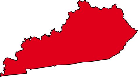 Kentucky State Map with cities - blank outline map of Kentucky ...