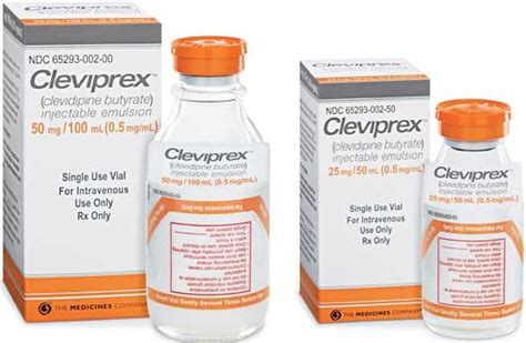 Cleviprex (clevidipine butyrate) injectable emulsion (The Medicines Company), Drug Reference ...