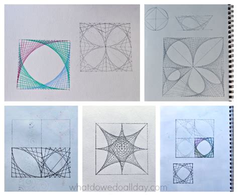 Parabolic Curve Math Art Project