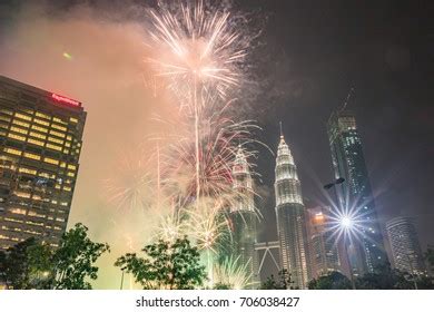 Fireworks Display Merdeka Day Celebration 2017 Stock Photo 706038427 ...