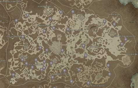 Diablo 4 Fractured Peaks Emote Statue Locations