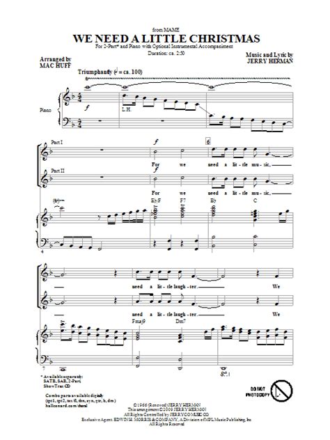 We Need A Little Christmas | Sheet Music Direct